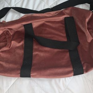 Cute velvet duffel bag